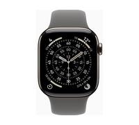 Apple Watch Series 11 GPS + Cellular - 46mm - Boîtier Natural Titanium - Bracelet Stone Grey Sport Band - S/M