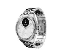 Withings Montre connectée ScanWatch Nova 39 mm blanc argent avec bracelet métal E
