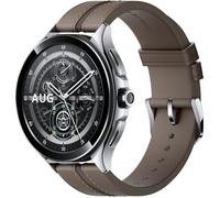 Xiaomi Montre connectée Watch 2 Pro 46 mm Écran AMOLED 1,43" Argent Bracelet cuir marron
