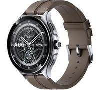 Xiaomi Montre connectée Watch 2 Pro 46 mm Écran AMOLED 1,43" Argent Bracelet cuir marron