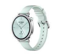 XIAOMI Watch S4 41mm, Montre connectée compacte de 41mm, boîtier Ultra-léger de 32g, prédiction du Cycle menstruel, contrôle santé en Un Geste, HyperOS 3, Bracelet Caoutchouc fluoré (Menthe).