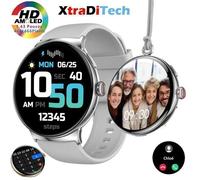 Montre Connectée XtraDiTech Appel Bluetooth Écran AMOLED Rond 1,43"" Couronne Numérique Transformabilité en Montre Gousset de Poche