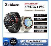 Montre connectée Zeblaze Stratos 4 Pro, écran AMOLED 1,43 pouces, étanche 5 ATM, positionnement par 6 satellites, téléchargement de cartes hors ligne 2026, GPS double bande, plus de 170 modes Bronze