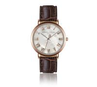 Montre cuir femme Amelia Parker Classique Brown Doré 36 mm