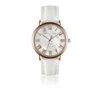 Montre cuir femme Amelia Parker Classique White Doré 36 mm