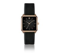 Montre cuir femme Amelia Parker Night Plaza Black Doré 28 mm
