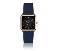 Montre cuir femme Amelia Parker Night Plaza Dark blue Doré 28 mm