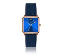 Montre cuir femme Amelia Parker Pacific Ocean Blue Doré 28 mm