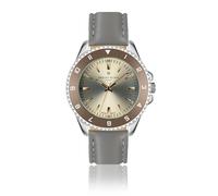 Montre cuir Philipp Blanc Avenches ArgentÃ© 42 mm
