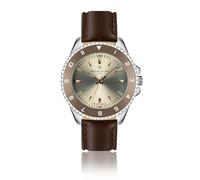 Montre cuir Philipp Blanc Avenches Marron 42 mm