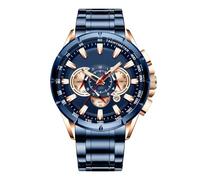 Montre d'affaires | Chronographe pour homme | Bracelet mécanique classique | Montre élégante pour les affaires, les enseignants et les professionnels | Accessoires élégants pour les hommes., or