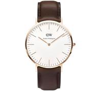 Montre - DANIEL WELLINGTON - Bristol - Acier inoxydable - Cuir marron - 40mm diamètre