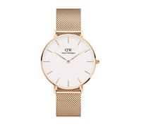 Montre - DANIEL WELLINGTON - Petite Melrose 36 - Cadran blanc - Bracelet en tricot - Or rose