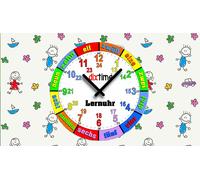 Montre d'apprentissage pour enfants peinture et dessin colorés, silencieux, pas de tic-tac, dixtime 3D-0439