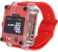 Montre De Carte De Développement Programmable, Montre De Fidélité Sans Fil Pour Module De Développement Esp8266, Écran Led Organique De 1,3 Pouces Avec Sangle Réglable (Rouge)[ZHUJ1456]