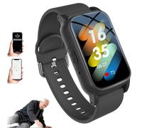 Montre De Détection De Chute Pour Personnes Âgées, Montre D'alarme De Chute Pour Seniors, Montre De Suivi Pour Personnes Atteintes D'Alzheimer, Traceur GPS, Appel Vidéo HD, Étanche IP67(Noir)