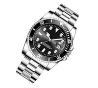 Montre de luxe pour homme avec bracelet en acier analogique, étanche, accessoires de mode faciles à lire, 42 mm, multicolore, B, Voir description
