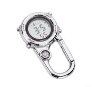 Montre de navigation extérieure avec aiguilles lumineuses intégrées pour boussole Mousqueton Crochet en acier inoxydable Escalade Randonnée Camping Trekking Noir Bleu 40 mm Amateurs d'aventure (Noir)