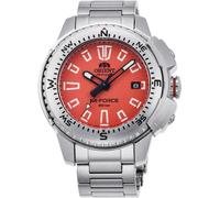 Montre de plongée pour homme Orient M-Force automatique cadran orange bracele...