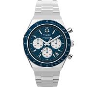 Montre de plongée TIMEX Q Chronograph acier cadran bleu Bons plans : Nouveauté