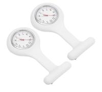 Montre de Poche à Broche à Épingle en Silicone Blanche Couleur Aléatoire | Portable et Précise, Acier Inoxydable et Verre, Style Délicat Chic pour Docteur et Infirmière Couleur Aléatoire
