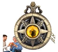 Montre De Poche À Chiffres Romains - Montre Mécanique Ancienne, Horloge À Pierres Précieuses De Style Steampunk Vintage, Design Classique À Remontage Manuel | Objet De Collection Rétro, Élégant,