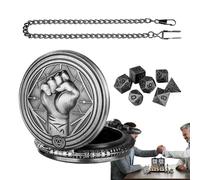 Montre de poche à dés, porte-dés pour montre de poche | Jouet de jeu de table pendentif à motif de poing,Accessoire de jeux de société pour jeux de rôle, accessoires de montre de poche vintage pour RP