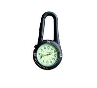 Montre de poche à quartz unisexe à suspendre avec mousqueton pour femme, homme, infirmière, médecin, étudiant, cadeau, Noir , taille unique