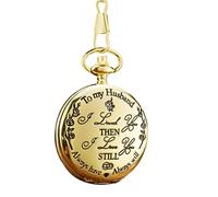 Montre de poche avec chaîne - Montre de poche avec pendentif - Montre mécanique double chasseur - Chiffres romains - Design vintage - Style steampunk - Pour homme - Avec coffret cadeau
