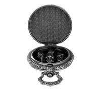 Montre de poche cube - Étui pour montre de poche avec motif dragon sculpté - Boîte de rangement nostalgique pour montre de poche - Solution de rangement pratique pour cube et montre - Boîte décorative