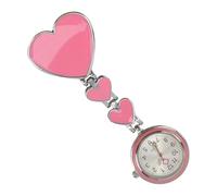 Montre de Poche d'Infirmière Cœur Lumineux Résistante, Quartz, Rouge | Pratique à Suspendre, Stable et Portable, Usure Réduite, Usage Infirmier, Format Compact