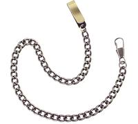 Montre de poche dorée/argentée de 35,6 cm avec barre torsadée épaisse et fermoir mousqueton pour votre montre de poche, WP105-bronze