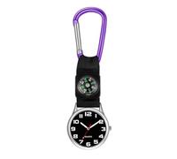 Montre de Poche Infirmière Portable pour Surveillance Médicale Pourpre | Acier Inoxydable et Verre, Style Simple et Élégant, Usage Hôpital et Cabinet, pour Infirmières et Médecins