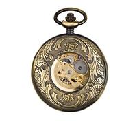 Montre de poche mécanique automatique œil de chat montre de poche rétro à rabat montre de poche photo de 4,8 cm (couleur : D)