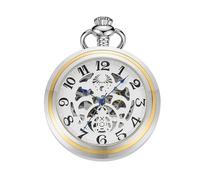 Montre de poche mécanique non couverte phase lunaire argent noir cadran chiffres arabes montre de poche mécanique homme montre de poche mécanique montre de poche mécanique montre de poche mécanique