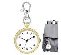 Montre de Poche,Montre Décorative avec Clip | Horloge Silencieuse Unisexe pour Travail École Voyage, Or, se beskrivning