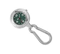 Montre de Poche Portable Décontractée Verte en Alliage pour Randonnée | Verre Traité, Mouvement Quartz, Crochet, Légère et Portable, Usage Extérieur Sportif