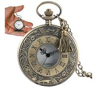 Montre de Poche pour Homme - Mécanisme Automatique Squelette, échelle numérique Distinctive, Collier détachable, boîtier en métal Poli | Cadeau Parfait pour Le début des fêtes de Fin d'année.