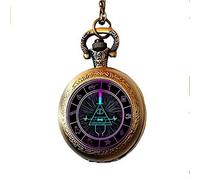 Montre de poche Steampunk Drama Gravity Falls Mystères Bill Cipher Wheel Collier