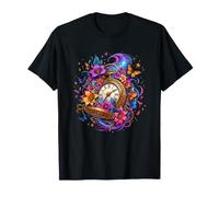 Montre de Poche Vintage enchantée avec Papillons Floraux T-Shirt
