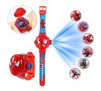 Montre de Projection Spiderman de dessin animé pour enfants, jouets Iron man capitaine, cadeau pour étudiants, horloge numérique ljr-6ty