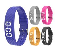 Montre de rappel d'alarme vibrante, montre minuterie silencieuse portable, montres d'alarme silencieuse ne dérangera pas les autres, mesure de la température de rappel de pilule, pour les dormeurs