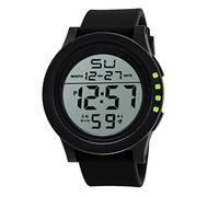Montre de sport à quartz numérique LED pour homme, Vert, taille unique