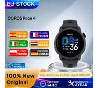 Montre de sport COROS Pace 4 ultralégère, écran tactile AMOLED de 1,2 pouce, montre de course de 32 g, autonomie de 19 jours Black Silicone