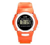 Montre de sport électronique LED pour enfants de 7 à 10 ans, Orange, taille unique