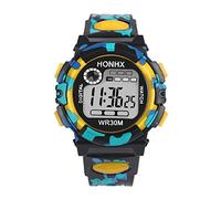 Montre de sport électronique multifonction pour enfants garçons filles bleu sarcelle, jaune, taille unique