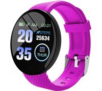 Montre de sport intelligente D18 avec écran couleur, écran 1,3 pouces/IP65 étanche/surveillance de la santé/modes super multi-sports/USB plug-and-play, bracelet violet