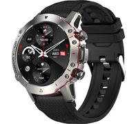 Montre de sport intelligente ELF3, écran TFT tactile intégral de 1,39 pouce/IP67 étanche/multiples modes sportifs/appel de messages/rappel de séance/prise de photos à distance, vinyle argenté