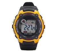 Montre de Sport Lumineuse, Montre de Sport électronique étanche WR30M élégante Multifonctionnelle Antichoc pour Les Enfants (Or)