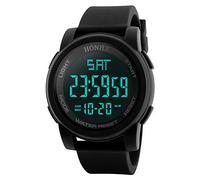 Montre de sport numérique à quartz à LED pour homme de 14 à 16 ans, Noir , taille unique
